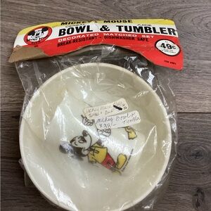 Mickey Mouse Club Cereal Bowl Juice Tumbler in Original Packaging